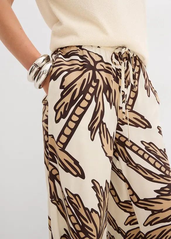 Pantalon large en viscose fluide, bonprix