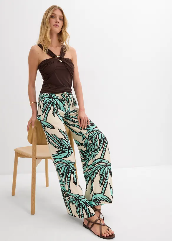 Pantalon large en viscose fluide, bonprix