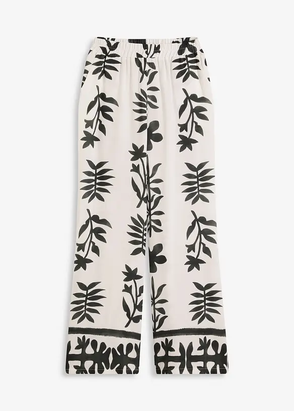Pantalon imprim&eacute; en viscose fluide, bonprix