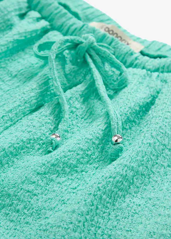 Short en cr&ecirc;pe textur&eacute; avec taille &eacute;lastiqu&eacute;e, bonprix