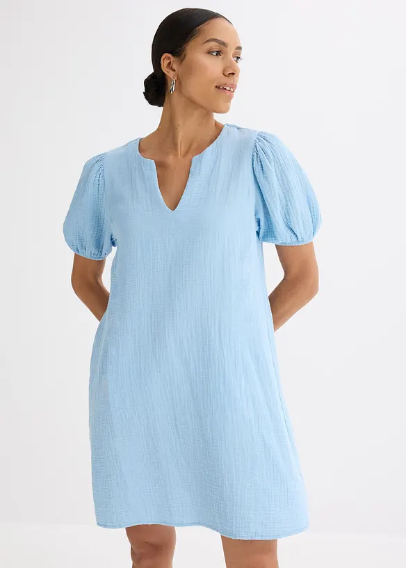 Robe courte en gaze de coton, bonprix