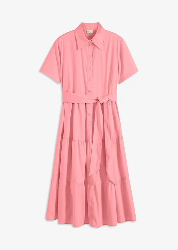 Robe-chemise en coton extensible, bonprix