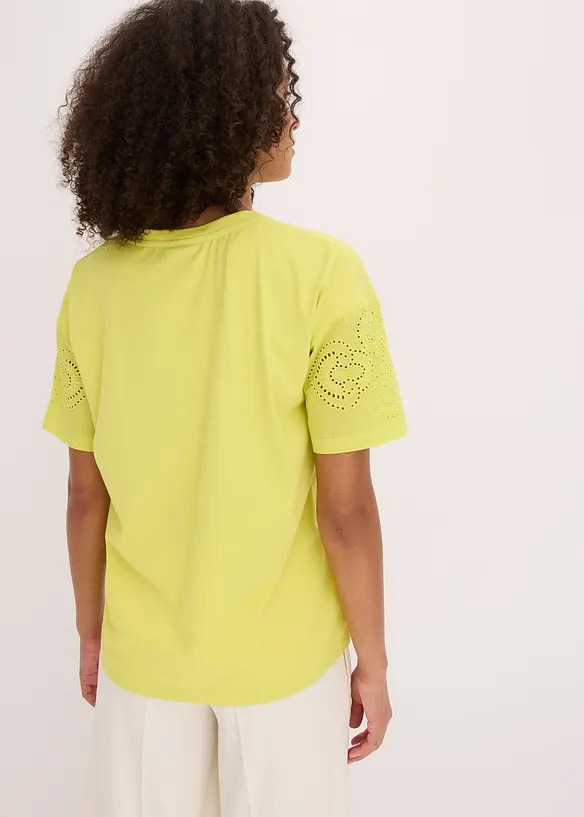 T-shirt avec broderies anglaises, bonprix