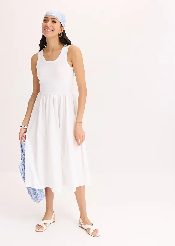 Robe en jersey bi-mati&egrave;re, bonprix