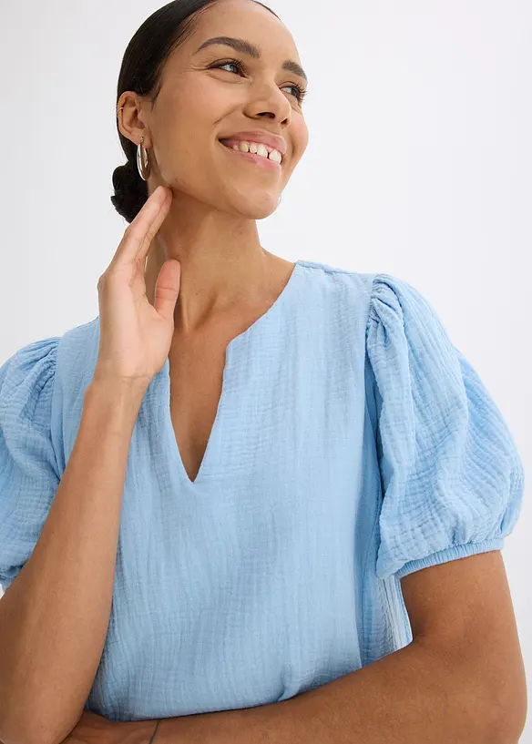 Robe courte en gaze de coton, bonprix