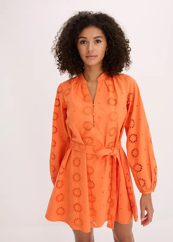 Robe &agrave; col tunisien 100% coton, bonprix