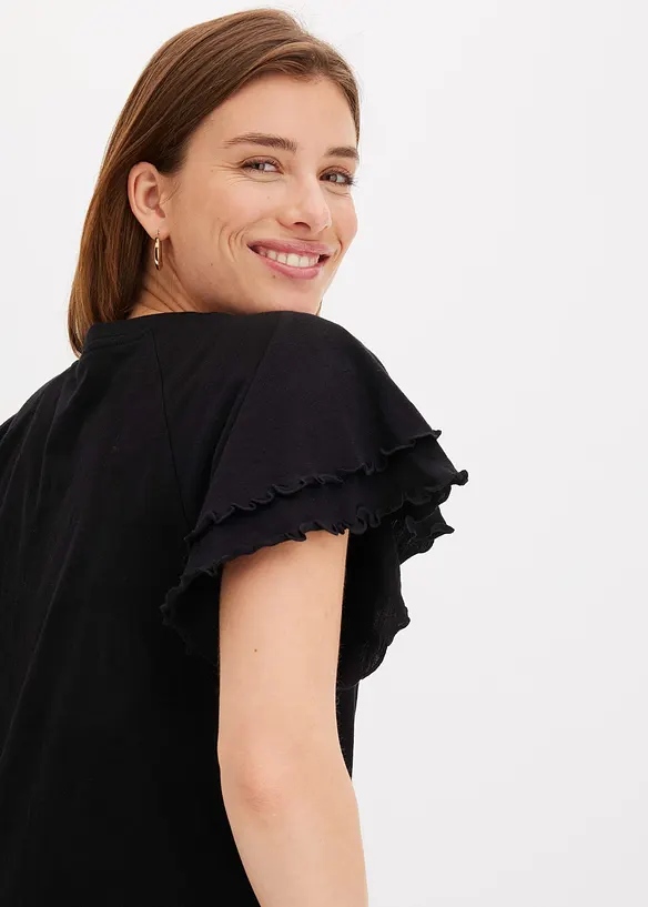 T-shirt &agrave; manches fantaisie, bonprix