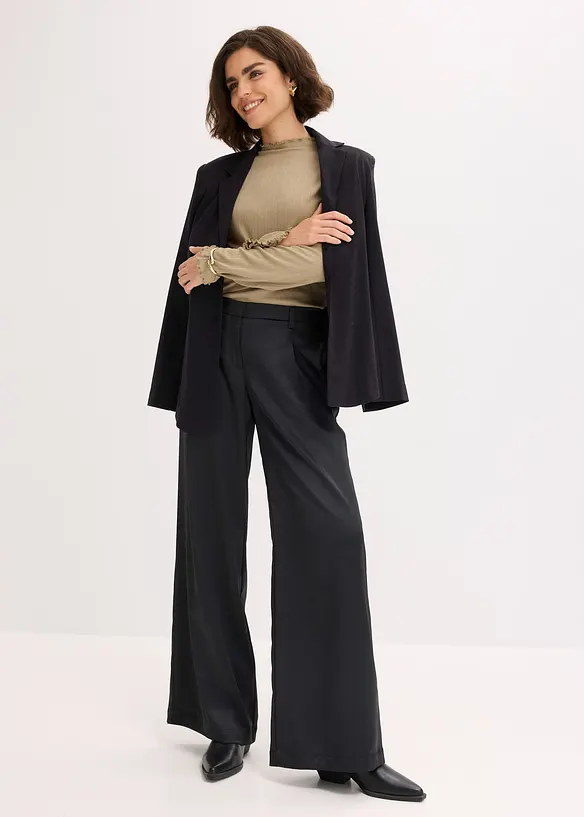 Pantalon de tailleur satin&eacute;, bonprix