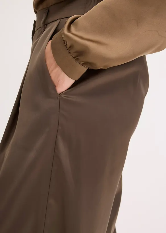 Pantalon de tailleur satin&eacute;, bonprix