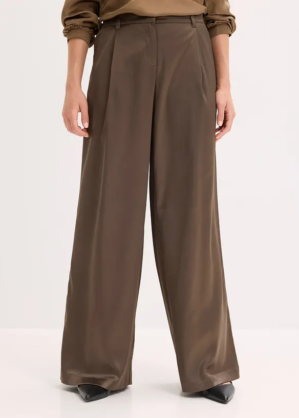 Pantalon de tailleur satin&eacute;, bonprix