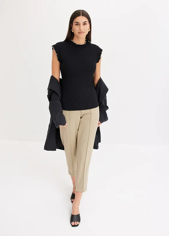 T-shirt c&ocirc;tel&eacute; en viscose extensible, bonprix