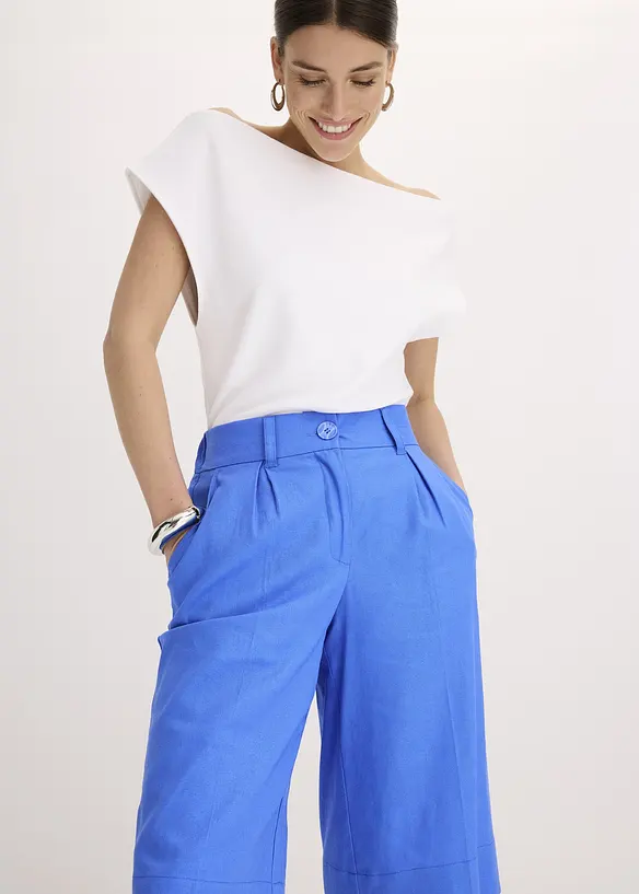 Bermuda en lin m&eacute;lang&eacute;, bonprix