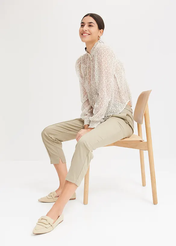 Pantalon &agrave; taille &eacute;lastiqu&eacute;e, bonprix