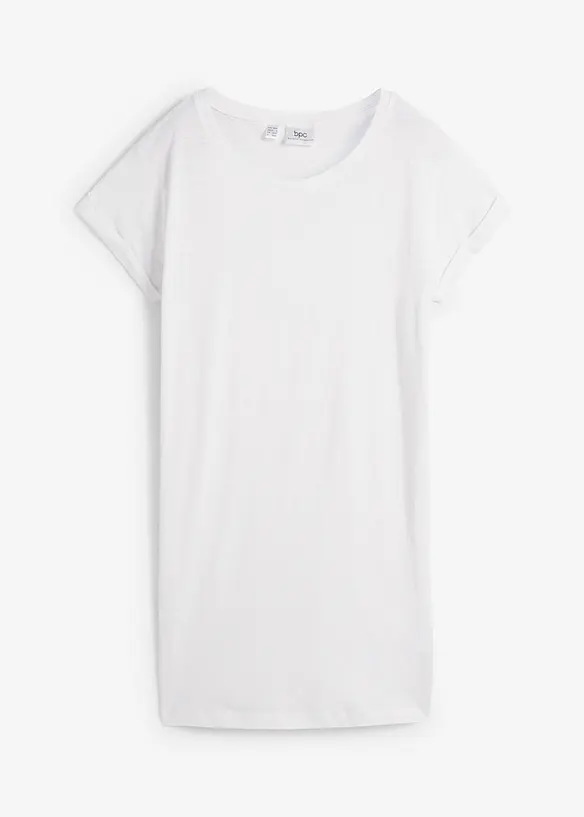 T-shirt long et boxy &agrave; manches courtes, bonprix