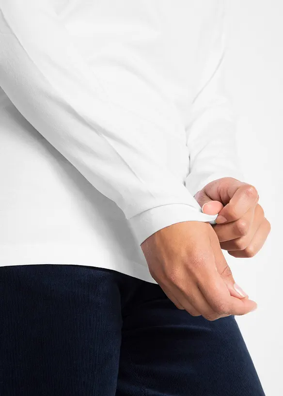 T-shirt manches longues pr&egrave;s du corps, bonprix