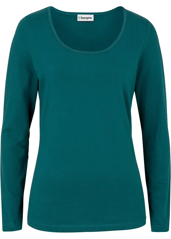 T-shirt manches longues pr&egrave;s du corps, bonprix