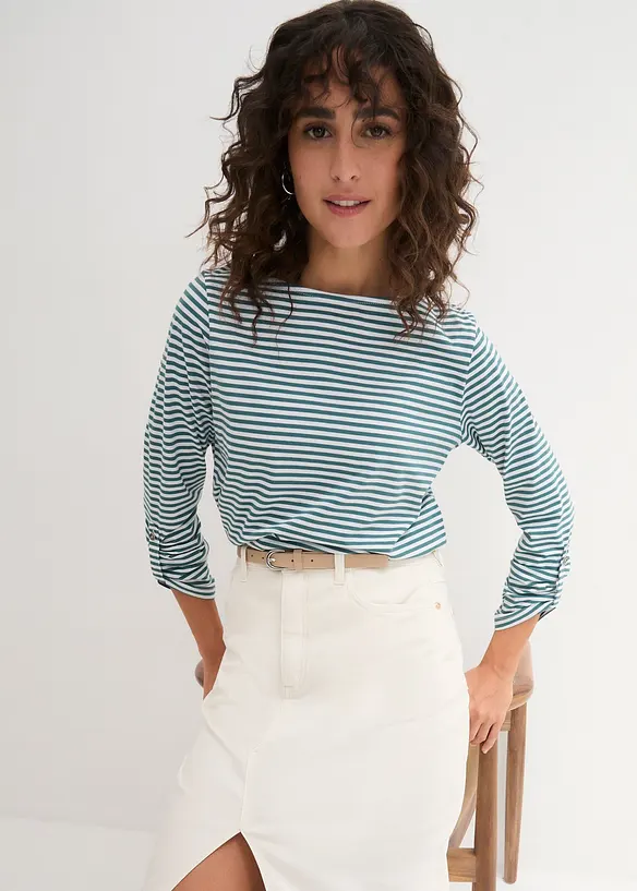 T-shirt manches longues 100% coton, bonprix