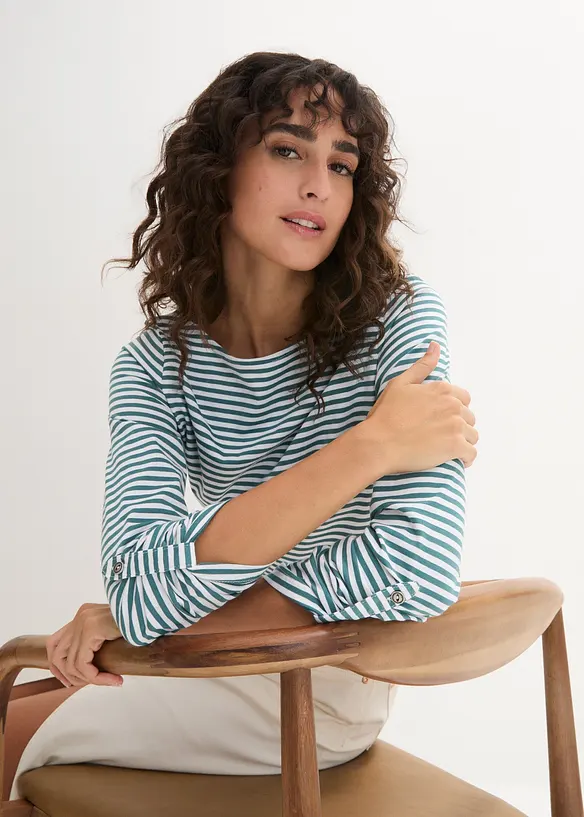 T-shirt manches longues 100% coton, bonprix