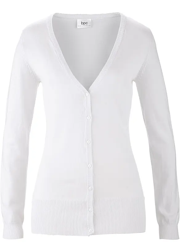 Gilet boutonn&eacute; en maille fine, bonprix