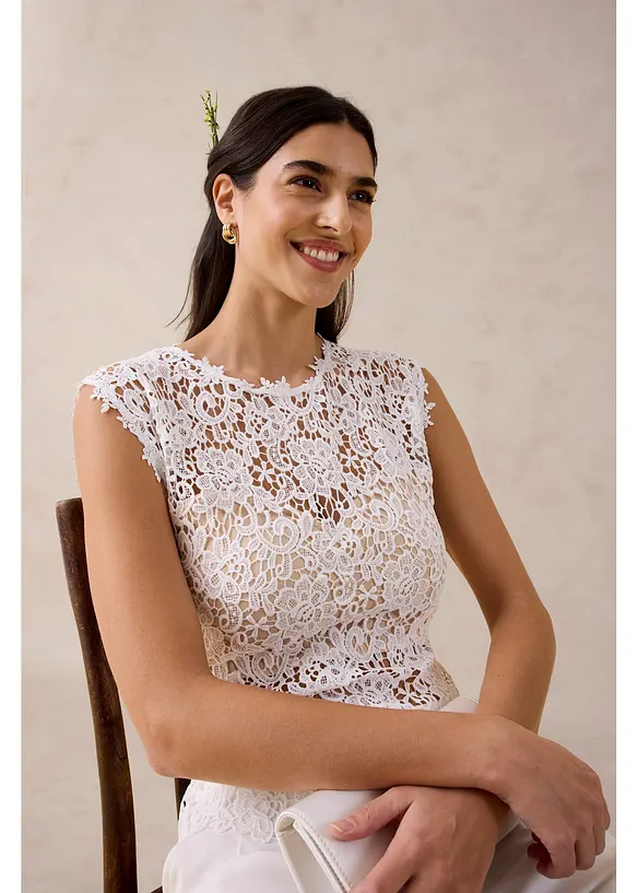 Top en dentelle, bonprix