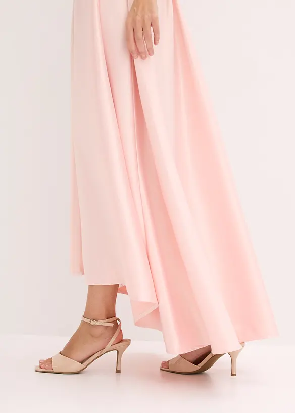 Robe de soir&eacute;e en satin brillant et sequins, bonprix