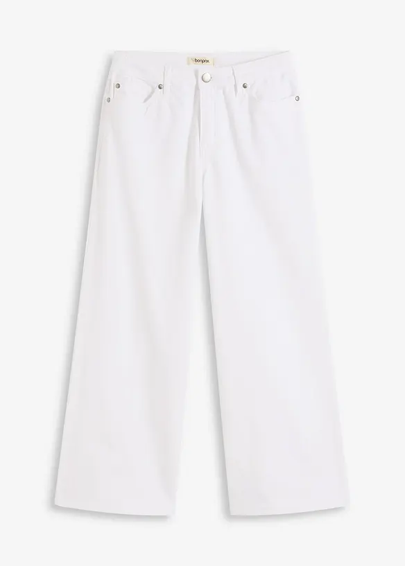 Pantalon large en coton extensible, bonprix