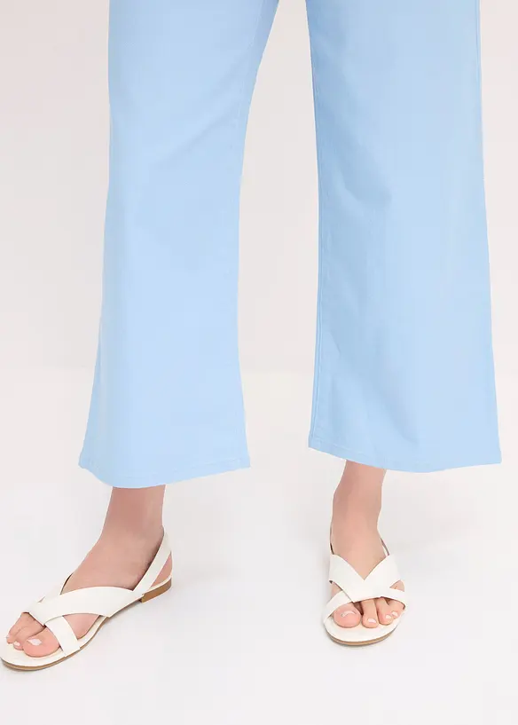 Pantalon large en coton extensible, bonprix