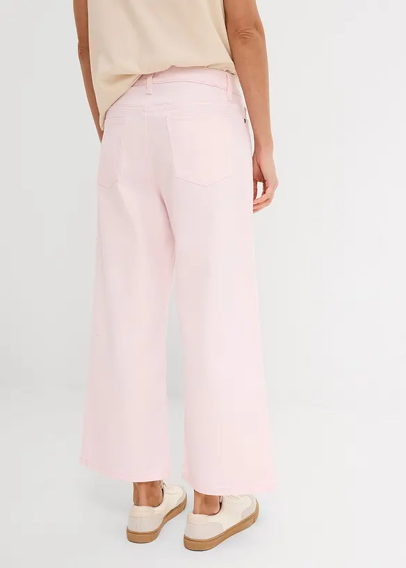 Pantalon large en coton extensible, bonprix