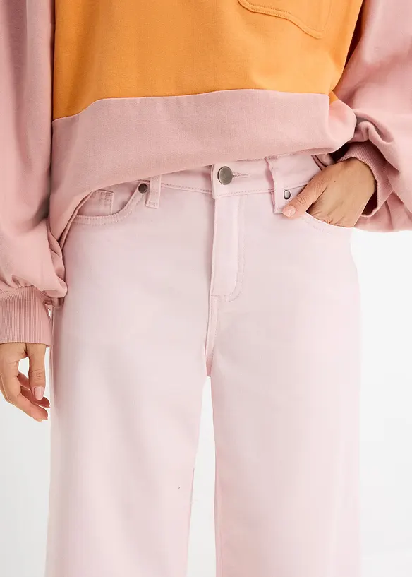 Pantalon large en coton extensible, bonprix