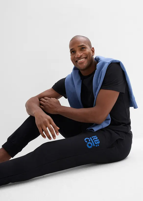 Pantalon de jogging &agrave; d&eacute;tails contrastants, bonprix