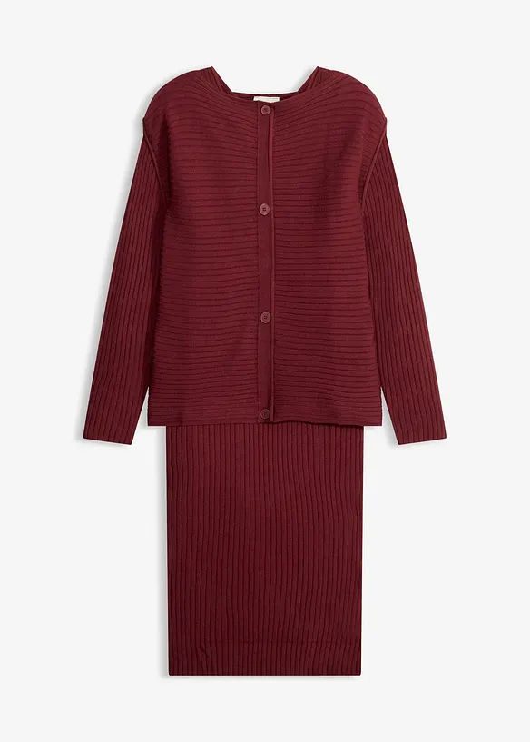 Robe en maille et gilet sans manches (ens. 2&nbsp;pces), bonprix