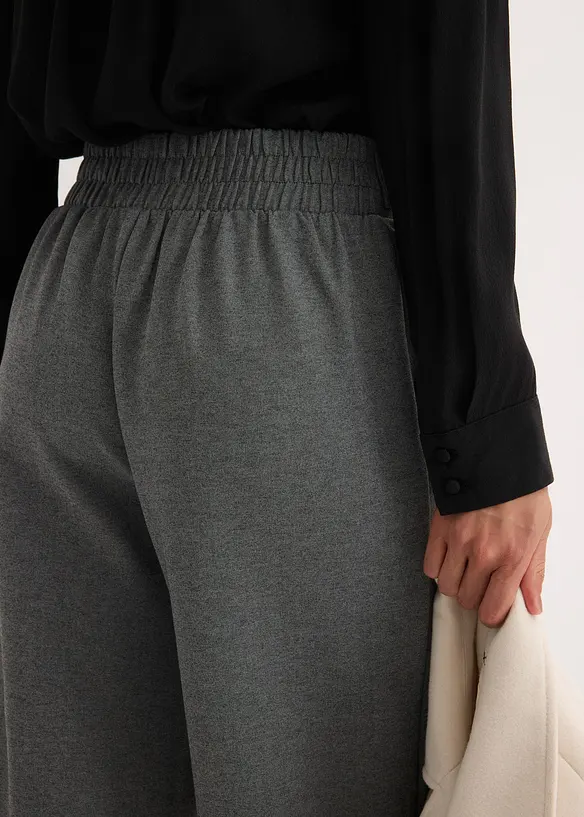 Pantalon en jersey &agrave; patte d&eacute;corative, bonprix