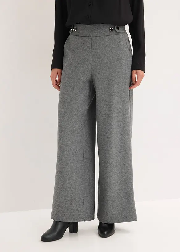 Pantalon en jersey &agrave; patte d&eacute;corative, bonprix