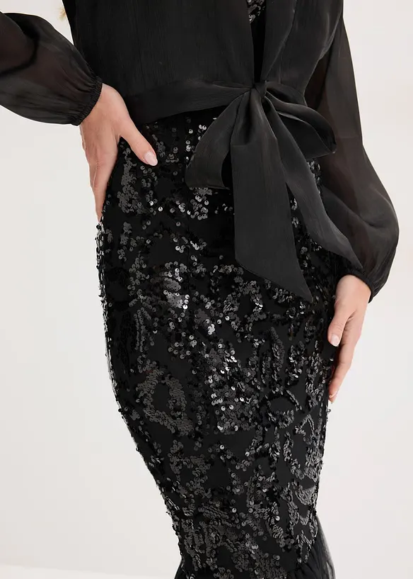 Bol&eacute;ro en tulle fin avec d&eacute;tail &agrave; nouer, bonprix