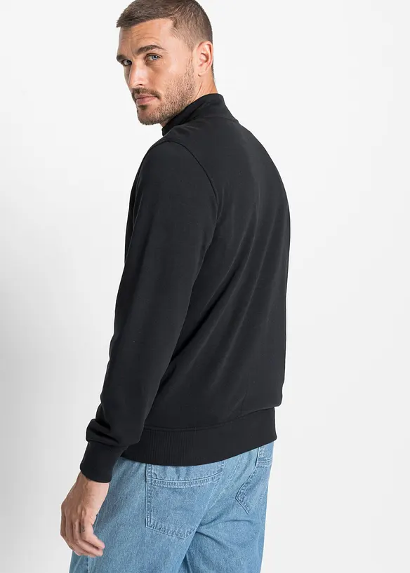 Sweat zipp&eacute; &agrave; col montant, bonprix