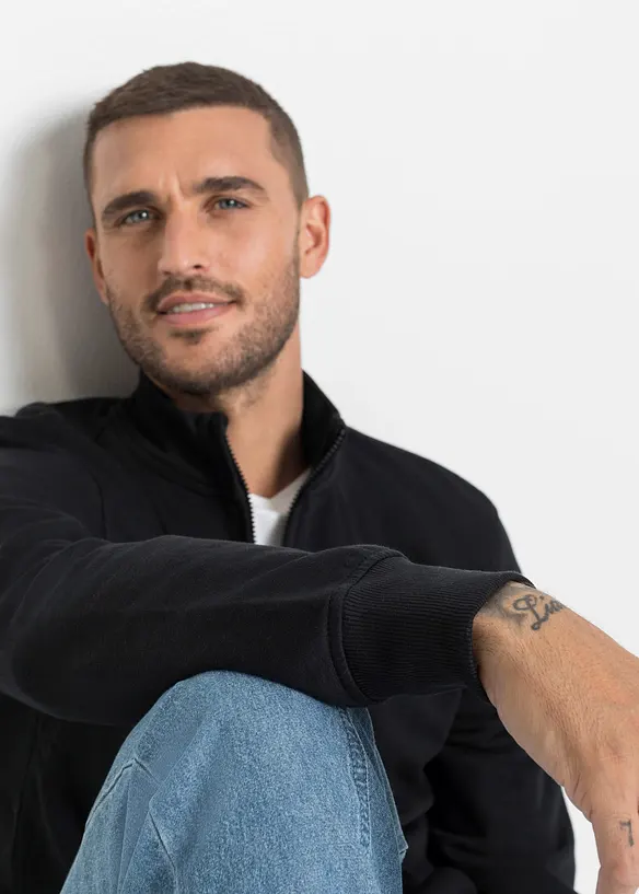 Sweat zipp&eacute; &agrave; col montant, bonprix