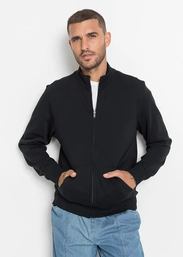 Sweat zipp&eacute; &agrave; col montant, bonprix