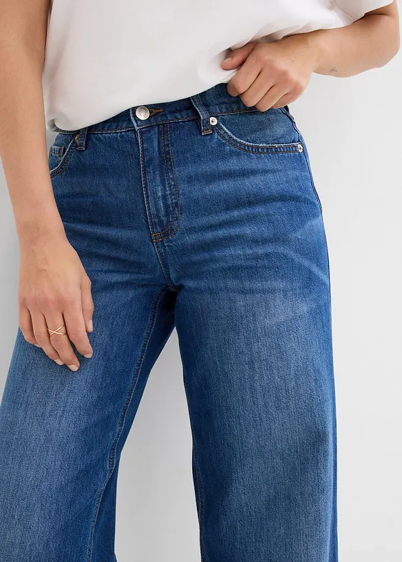 Jean baggy taille mi-haute, raccourci, bonprix