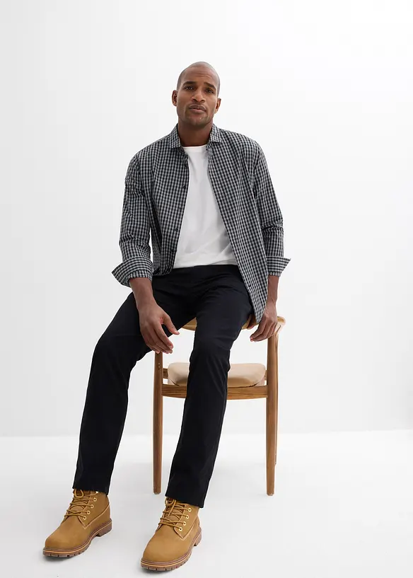 Pantalon regular en twill, droit, 100% coton, bonprix