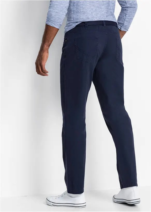 Pantalon regular en twill, droit, 100% coton, bonprix