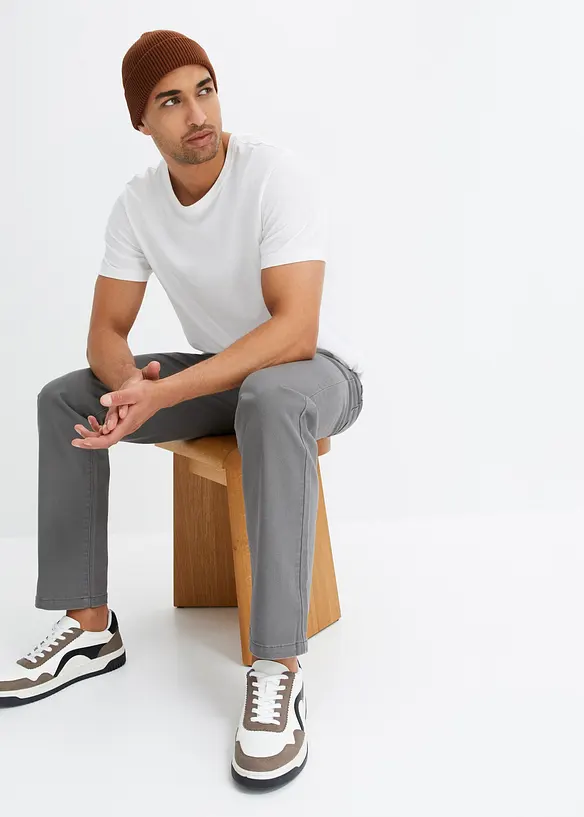 Pantalon droit et extensible, coupe classique, bonprix