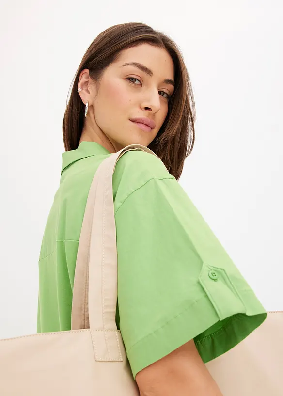 Robe-chemise en coton extensible, bonprix