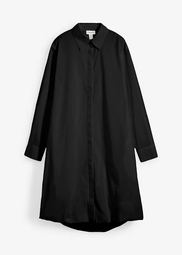 Robe-chemise 100% coton &agrave; base boule, bonprix