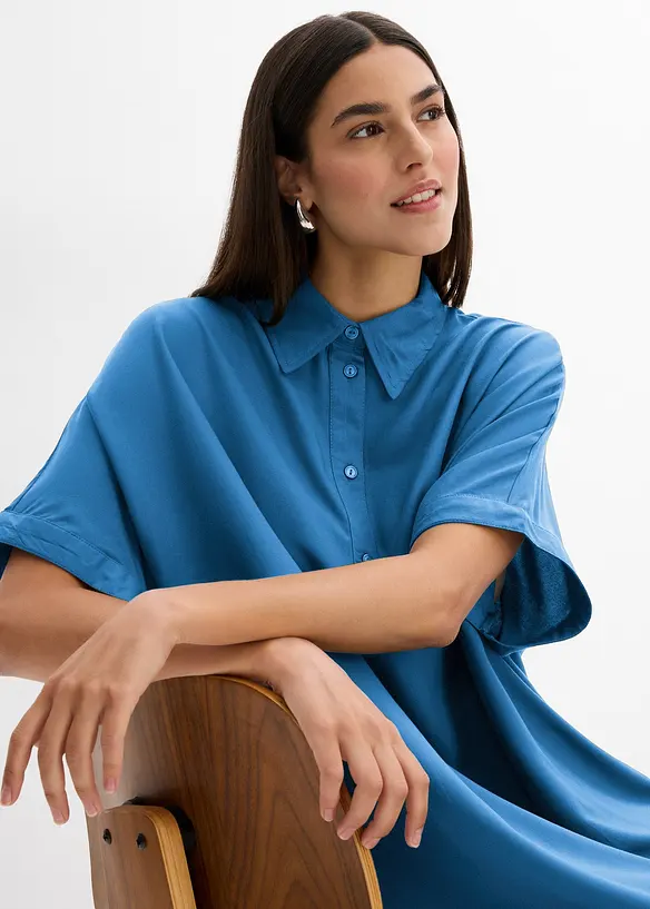 Robe-chemise fluide en viscose fine, bonprix