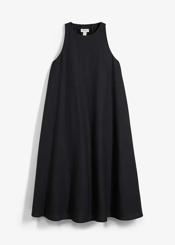 Robe midi fluide et &eacute;vas&eacute;e, bonprix