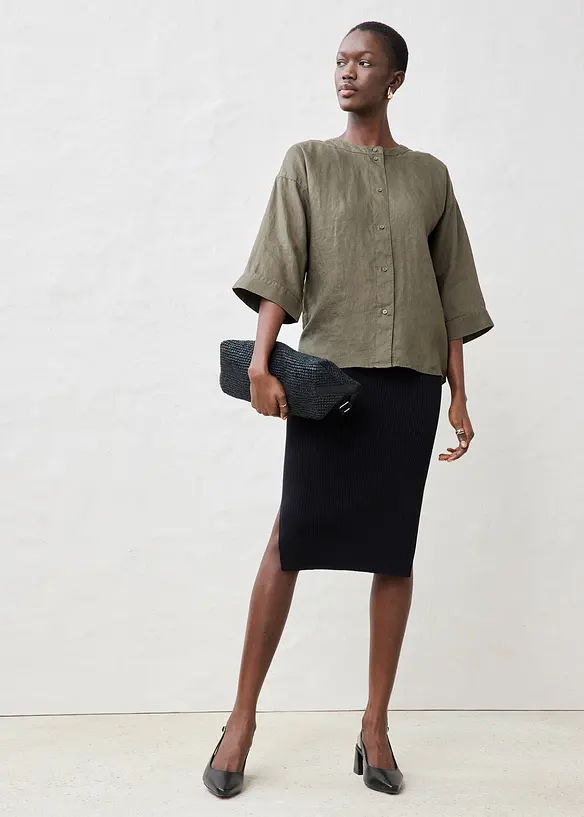 Chemisier oversize 100% lin, bonprix