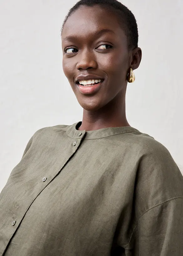 Chemisier oversize 100% lin, bonprix