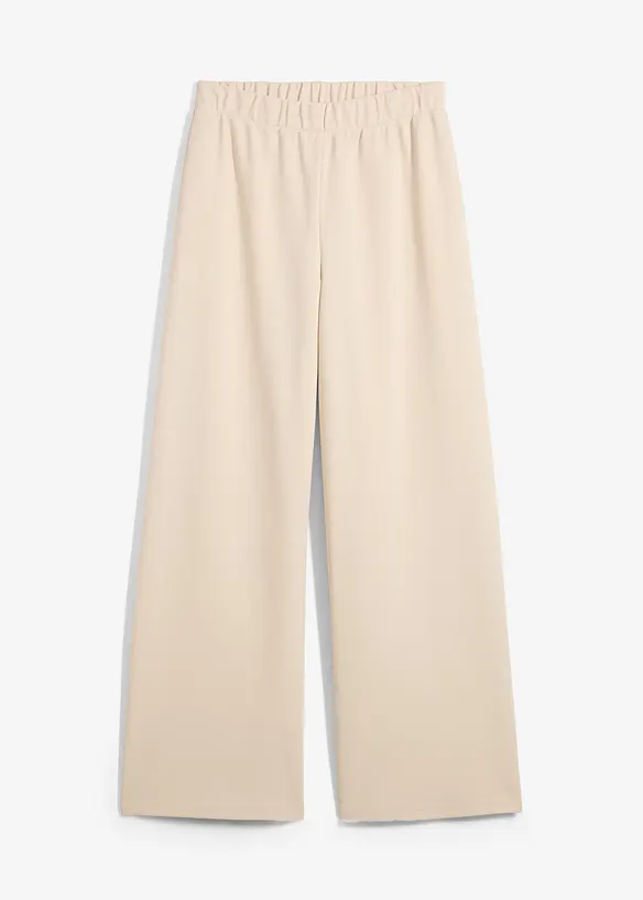 Pantalon large en maille piqu&eacute;e, bonprix