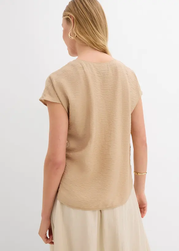 Blouse fluide en viscose m&eacute;lang&eacute;e, bonprix