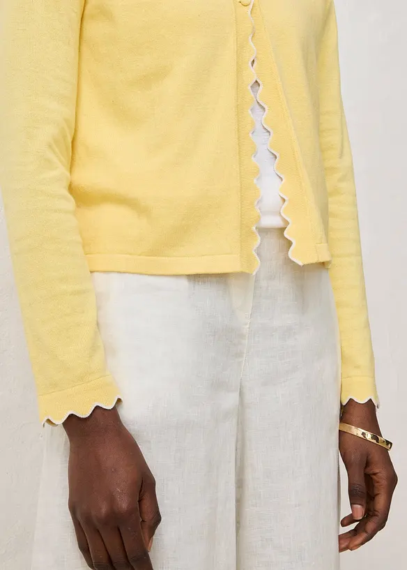 Gilet en fine maille contenant de la soie, bonprix